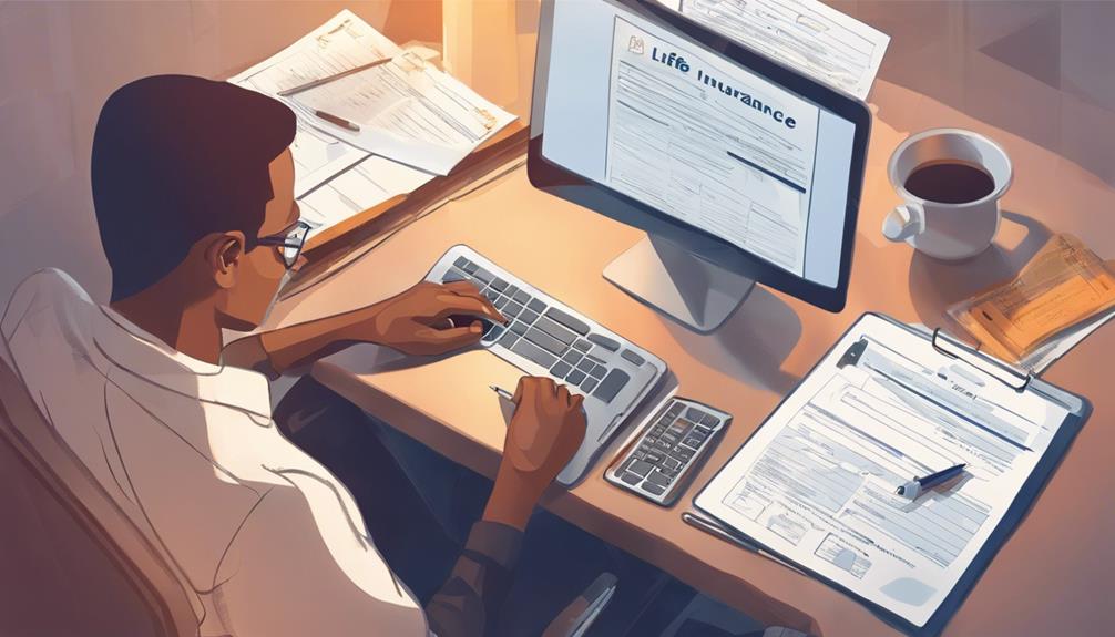 filling out application details