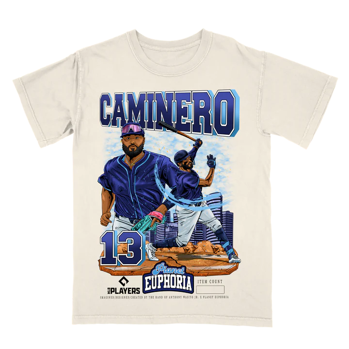 Hand-drawn Junior Caminero graphic tee